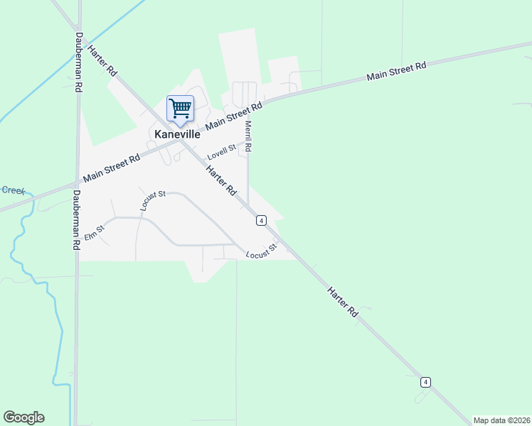 map of restaurants, bars, coffee shops, grocery stores, and more near 2S371 Harter Road in Elburn