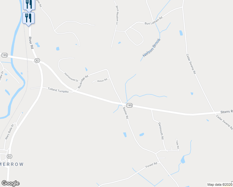 map of restaurants, bars, coffee shops, grocery stores, and more near 201 Baxter Road in Mansfield