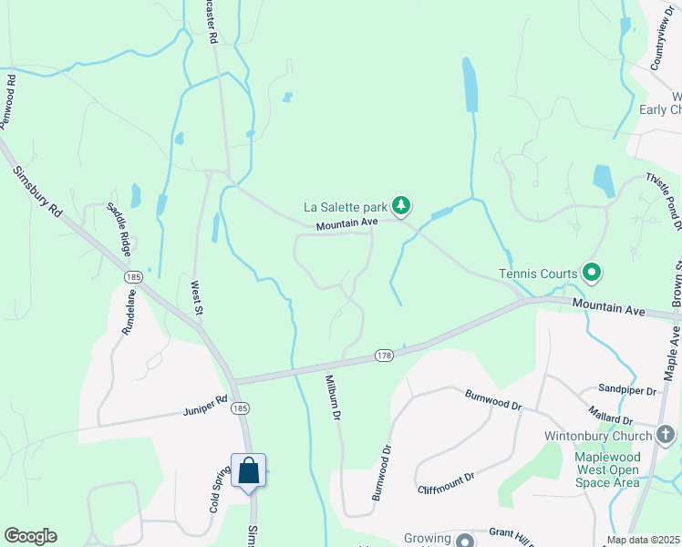 map of restaurants, bars, coffee shops, grocery stores, and more near 40 Loeffler Road in Bloomfield
