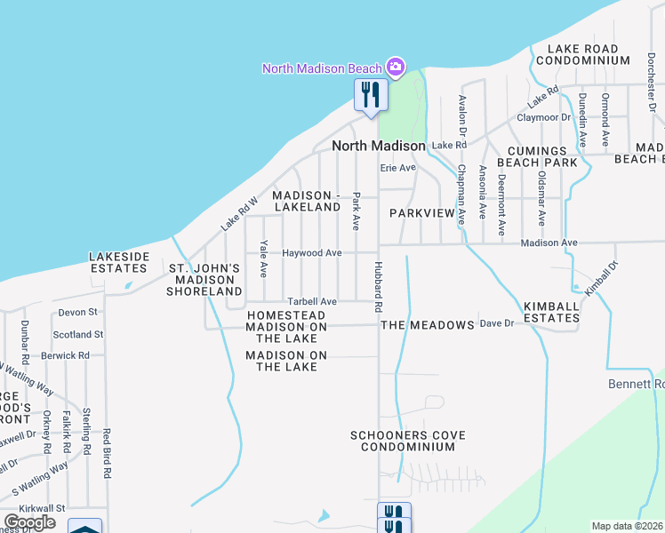 map of restaurants, bars, coffee shops, grocery stores, and more near 1552 Easton Avenue in Madison