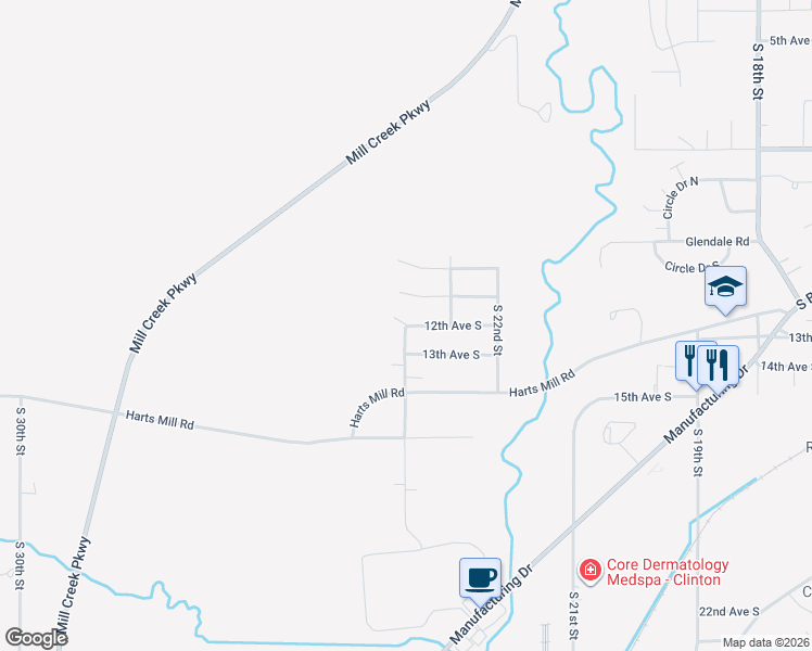 map of restaurants, bars, coffee shops, grocery stores, and more near 2335 12th Avenue South in Clinton