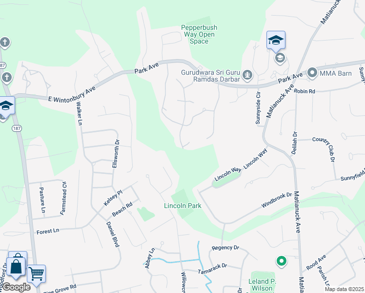 map of restaurants, bars, coffee shops, grocery stores, and more near 28 River Town Road in Windsor