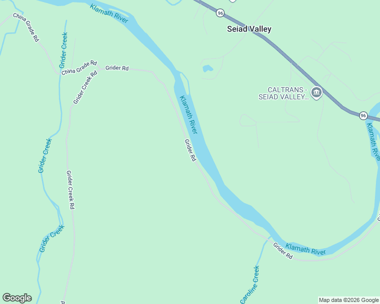 map of restaurants, bars, coffee shops, grocery stores, and more near Grider Rd in Siskiyou