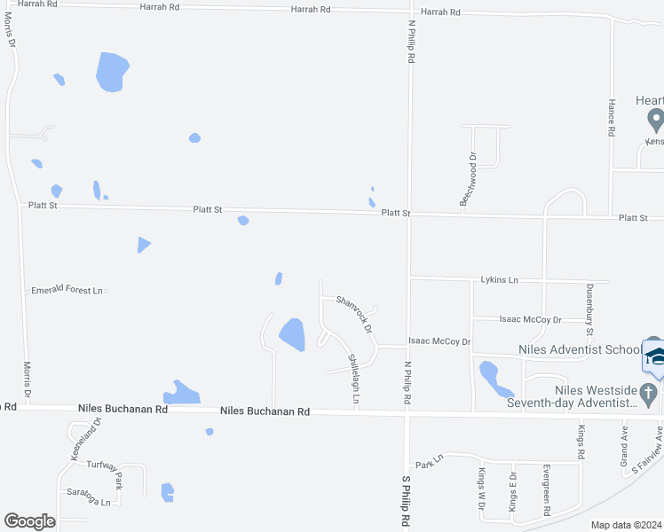map of restaurants, bars, coffee shops, grocery stores, and more near 340 Erin Drive in Niles