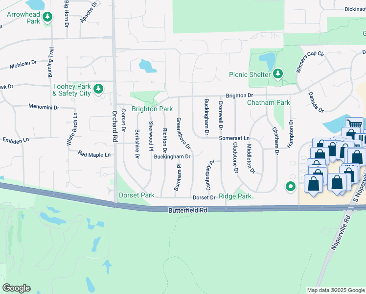 map of restaurants, bars, coffee shops, grocery stores, and more near 1964 Greensboro Drive in Wheaton