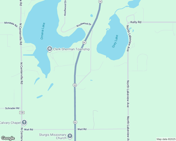 map of restaurants, bars, coffee shops, grocery stores, and more near 66454 Grey Lake Road in Sturgis