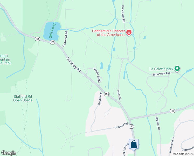 map of restaurants, bars, coffee shops, grocery stores, and more near 2 Shibah Drive in Bloomfield
