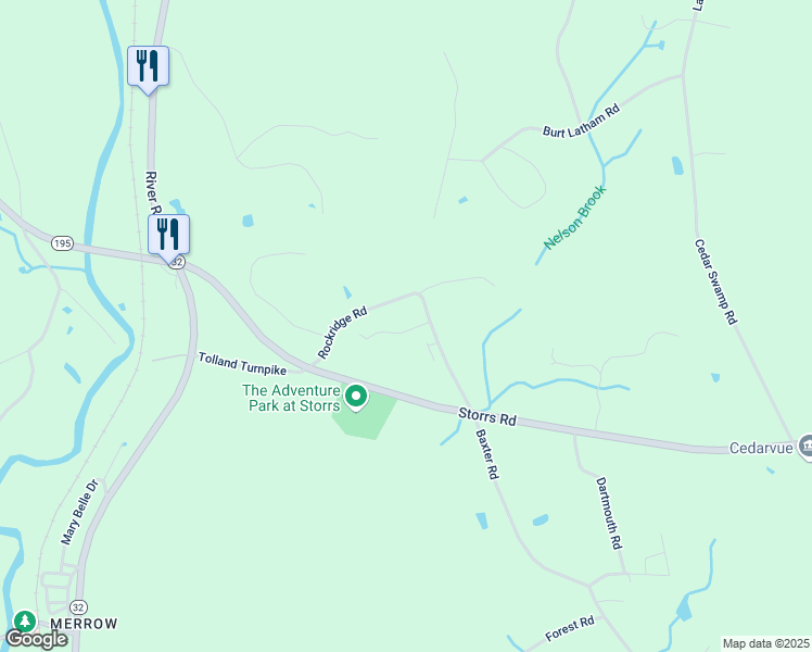 map of restaurants, bars, coffee shops, grocery stores, and more near 222 Baxter Road in Mansfield