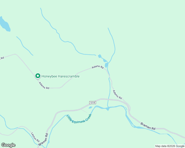 map of restaurants, bars, coffee shops, grocery stores, and more near 320 Adams Road in Equinunk