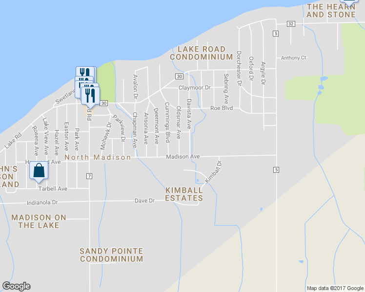 map of restaurants, bars, coffee shops, grocery stores, and more near 1491 Oldsmar Avenue in Madison