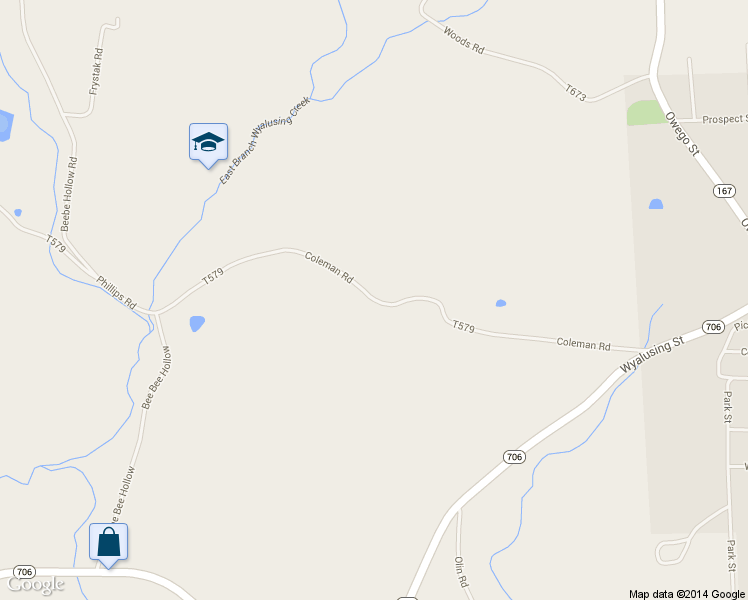 map of restaurants, bars, coffee shops, grocery stores, and more near Coleman Road in Montrose
