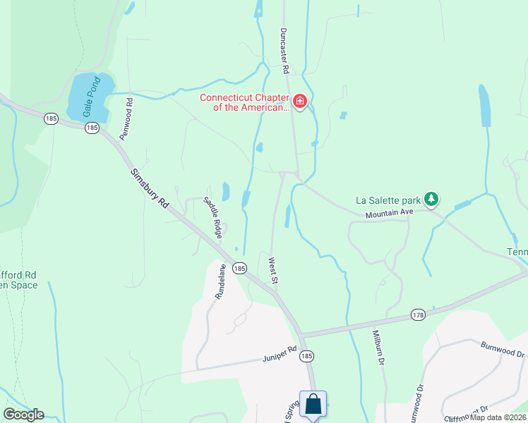 map of restaurants, bars, coffee shops, grocery stores, and more near 51 West Street in Bloomfield