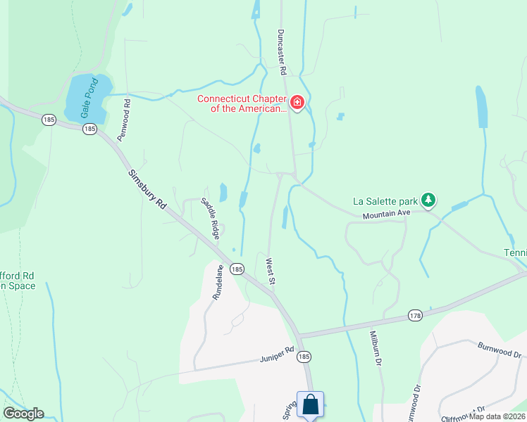 map of restaurants, bars, coffee shops, grocery stores, and more near 51 West Street in Bloomfield