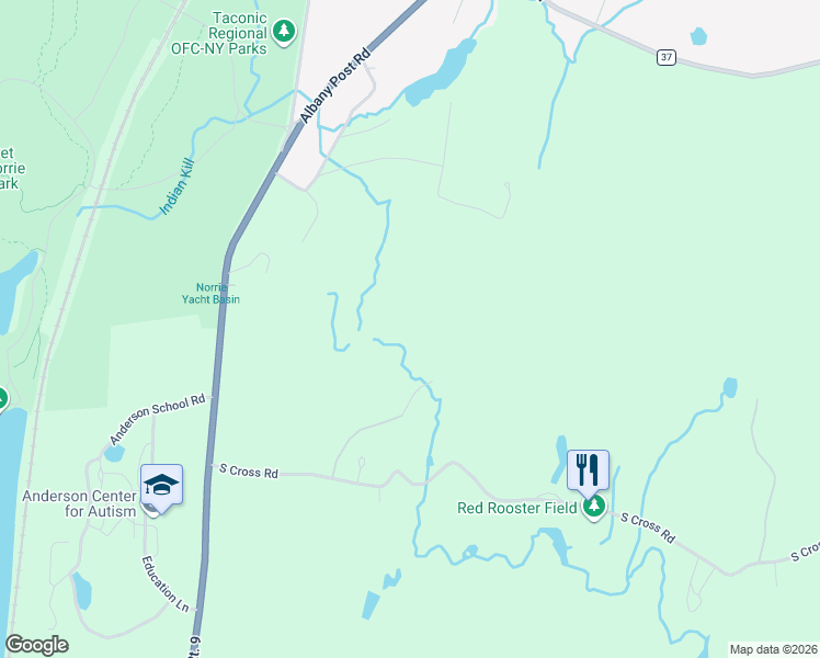 map of restaurants, bars, coffee shops, grocery stores, and more near 19 South Cross Road in Staatsburg