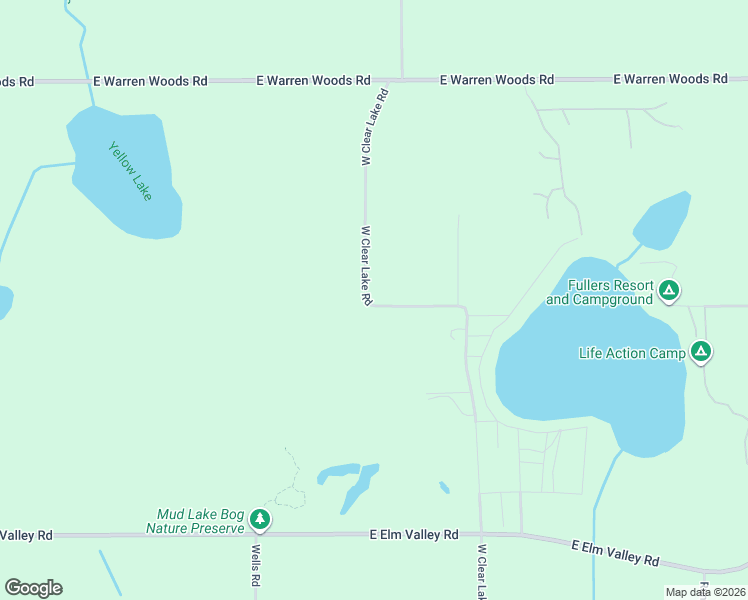 map of restaurants, bars, coffee shops, grocery stores, and more near 15565 West Clear Lake Road in Buchanan