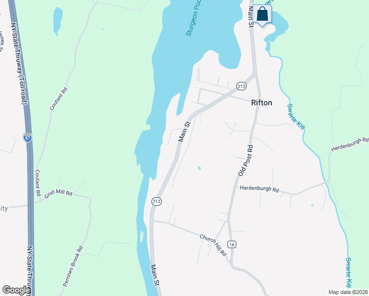 map of restaurants, bars, coffee shops, grocery stores, and more near Main Street in Rifton