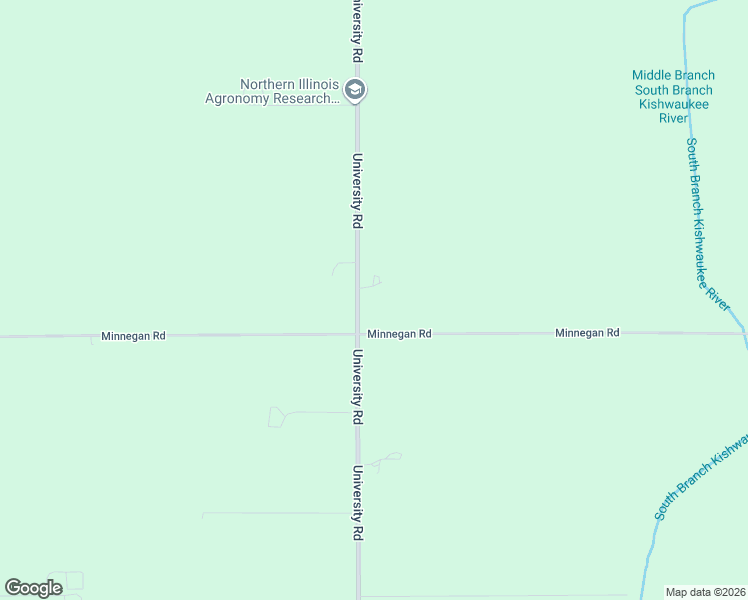 map of restaurants, bars, coffee shops, grocery stores, and more near 14118 University Road in Shabbona