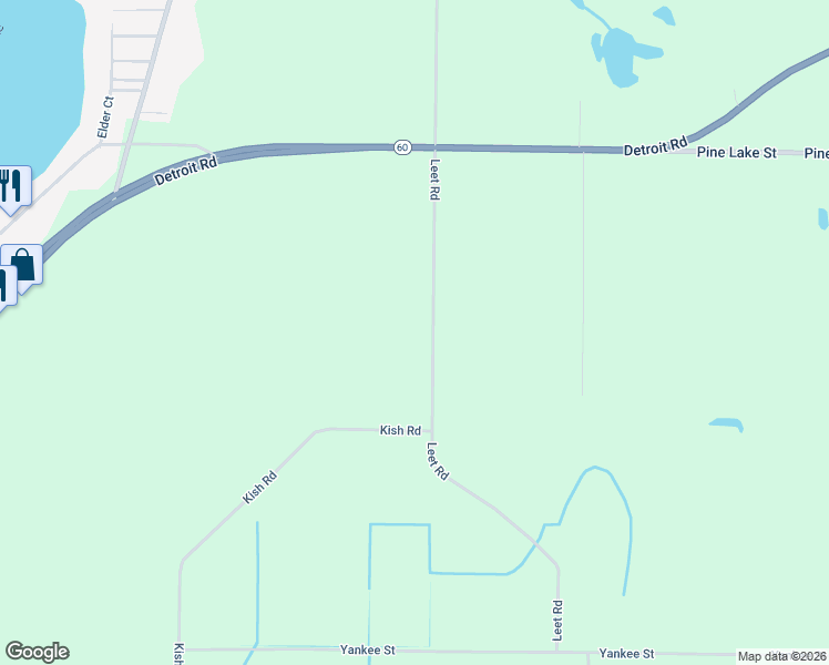 map of restaurants, bars, coffee shops, grocery stores, and more near 1106 Leet Road in Niles