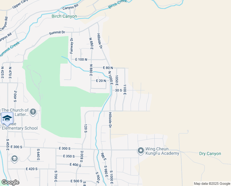 map of restaurants, bars, coffee shops, grocery stores, and more near 45 1050 East in Smithfield