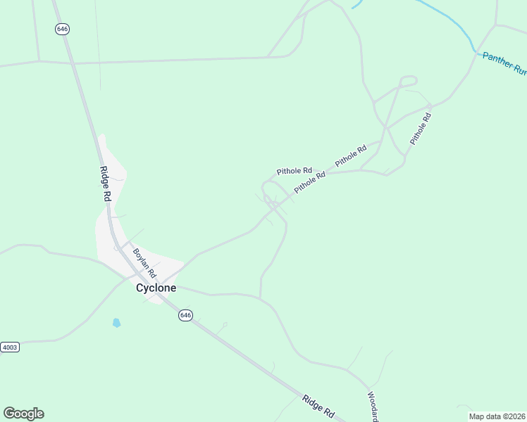 map of restaurants, bars, coffee shops, grocery stores, and more near Pithole Road in Cyclone