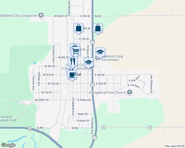 map of restaurants, bars, coffee shops, grocery stores, and more near 300 North Charde Avenue in Oakland