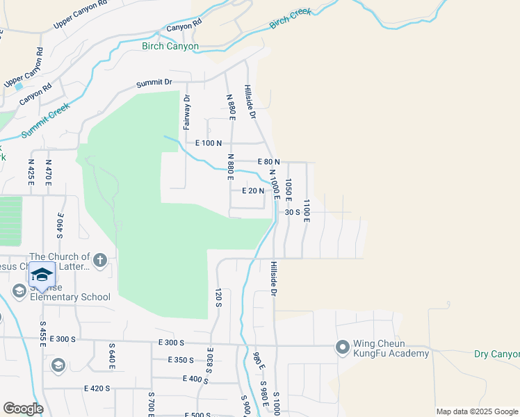 map of restaurants, bars, coffee shops, grocery stores, and more near North 960 East in Smithfield