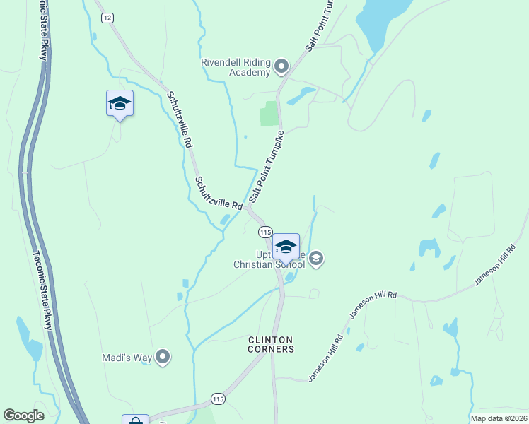 map of restaurants, bars, coffee shops, grocery stores, and more near 2512 Salt Point Turnpike in Clinton Corners