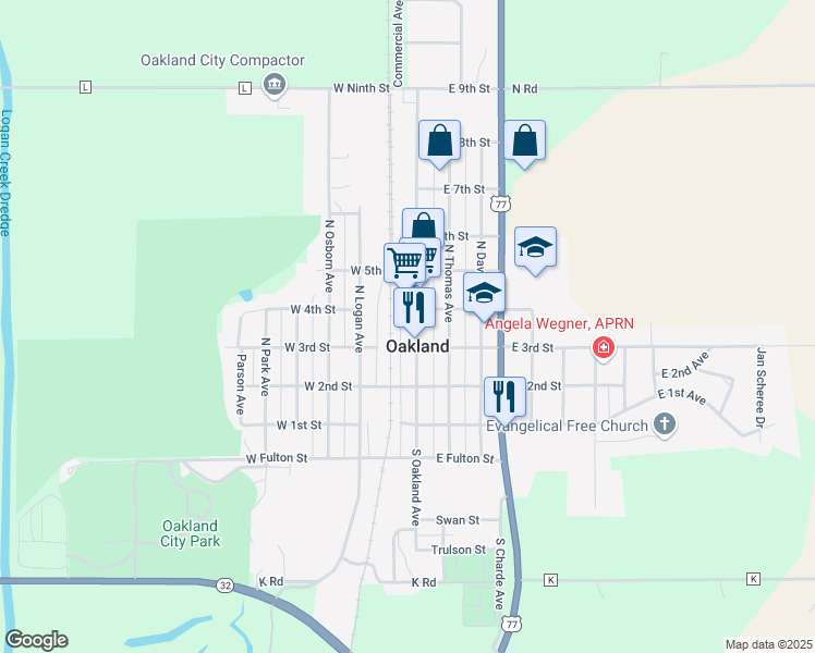 map of restaurants, bars, coffee shops, grocery stores, and more near 301-399 N Oakland Ave in Oakland