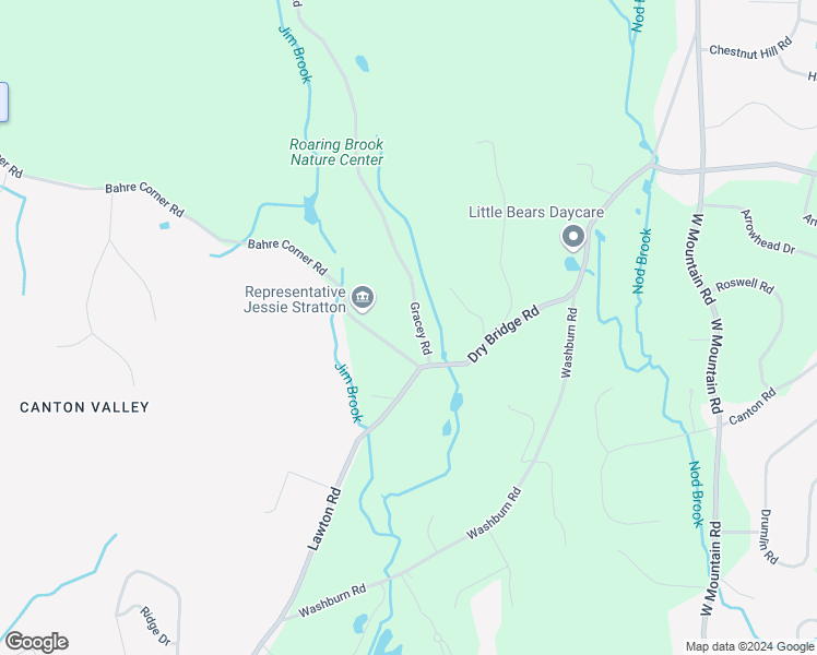 map of restaurants, bars, coffee shops, grocery stores, and more near 12 Gracey Road in Canton