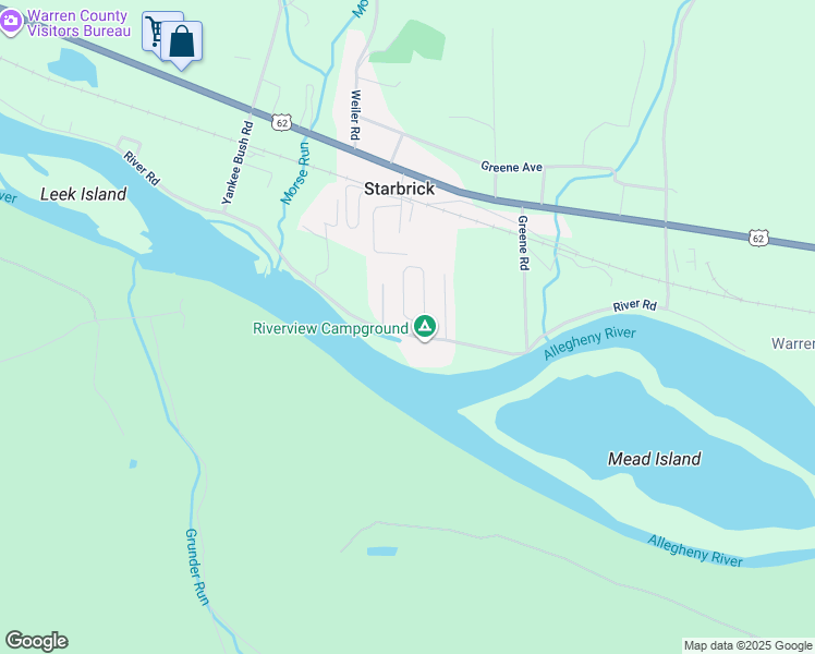 map of restaurants, bars, coffee shops, grocery stores, and more near 354 River Road in Warren