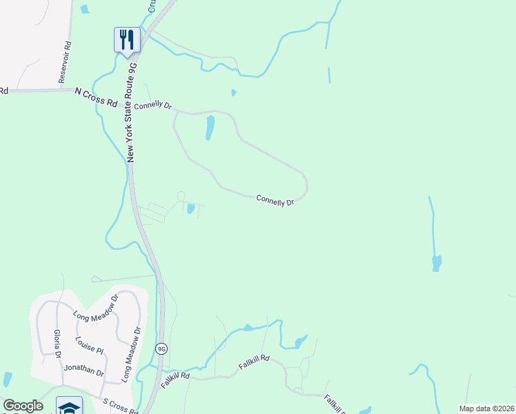 map of restaurants, bars, coffee shops, grocery stores, and more near 67 Connelly Drive in Staatsburg