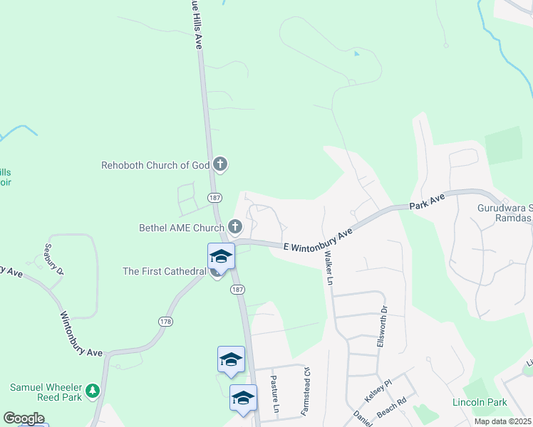 map of restaurants, bars, coffee shops, grocery stores, and more near 66 Barry Circle in Bloomfield