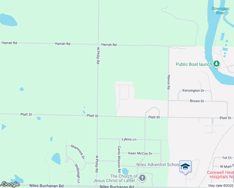 map of restaurants, bars, coffee shops, grocery stores, and more near 820 Beechwood Drive in Niles