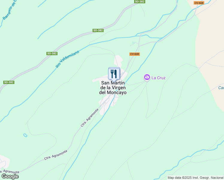 map of restaurants, bars, coffee shops, grocery stores, and more near 13 Avenida Moncayo in San Martín de la Virgen del Moncayo
