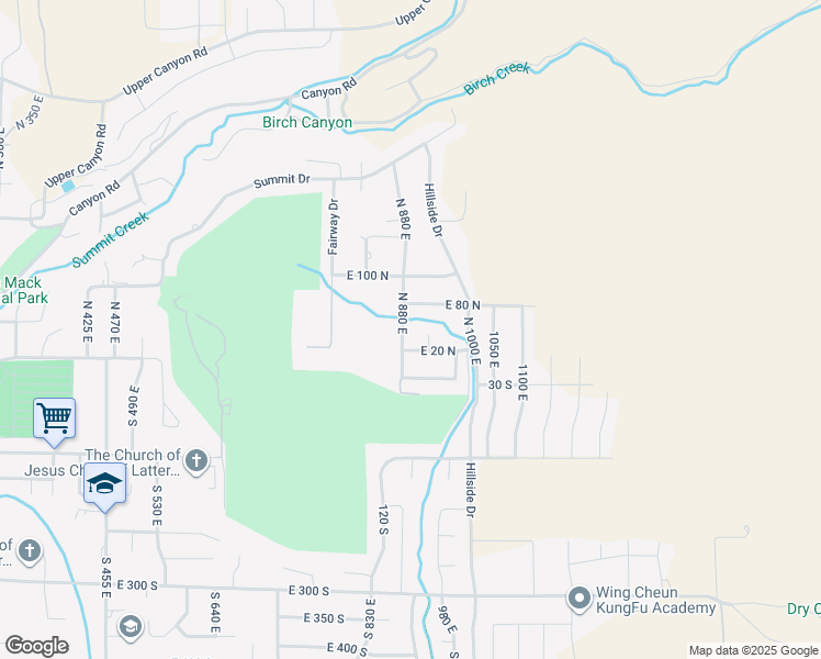 map of restaurants, bars, coffee shops, grocery stores, and more near 52 North 880 East in Smithfield