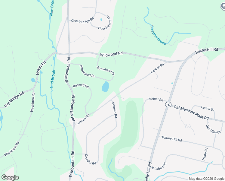 map of restaurants, bars, coffee shops, grocery stores, and more near 14 Arrowhead Drive in Simsbury