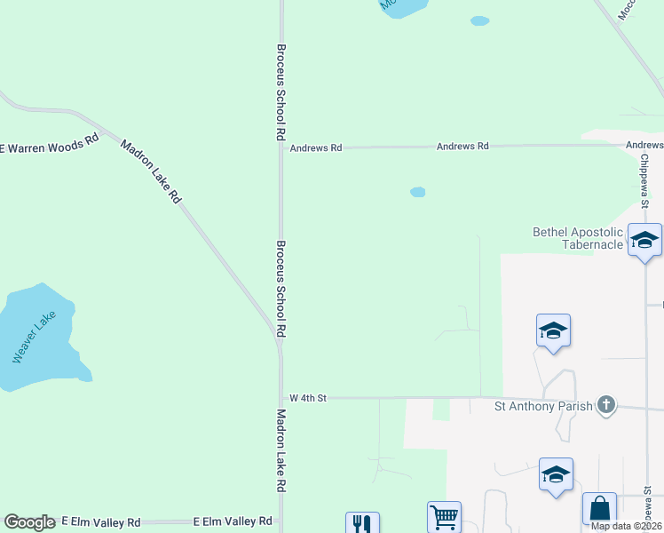 map of restaurants, bars, coffee shops, grocery stores, and more near in Buchanan