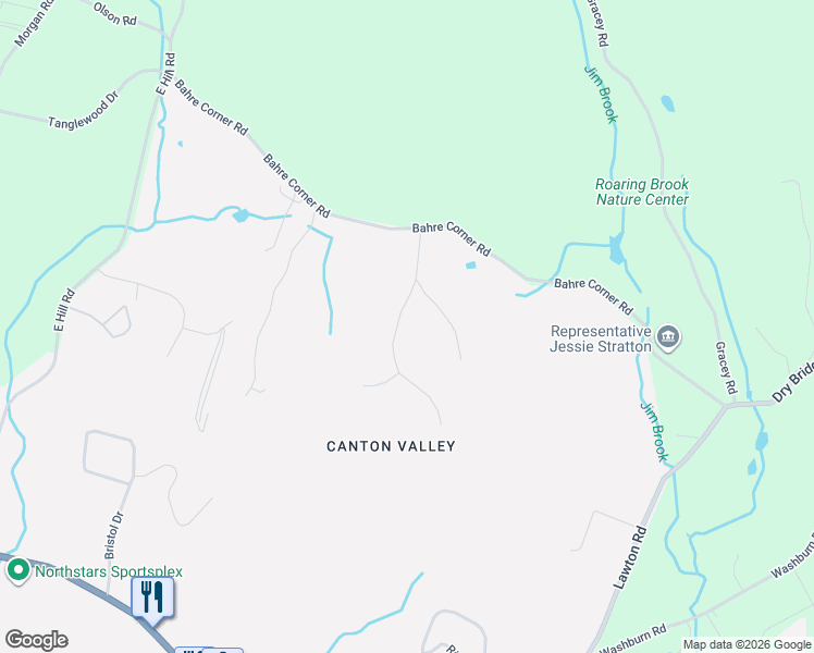 map of restaurants, bars, coffee shops, grocery stores, and more near 12 High Hill Road in Canton