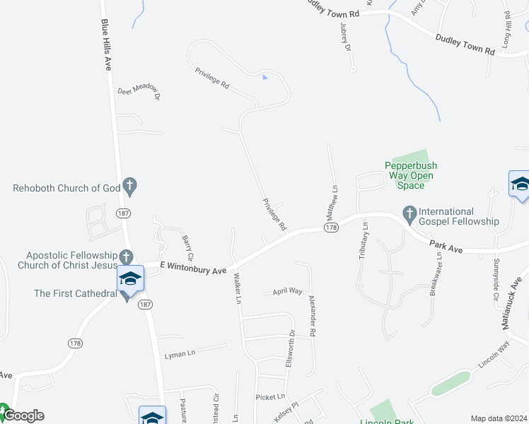 map of restaurants, bars, coffee shops, grocery stores, and more near 19 Privilege Road in Bloomfield