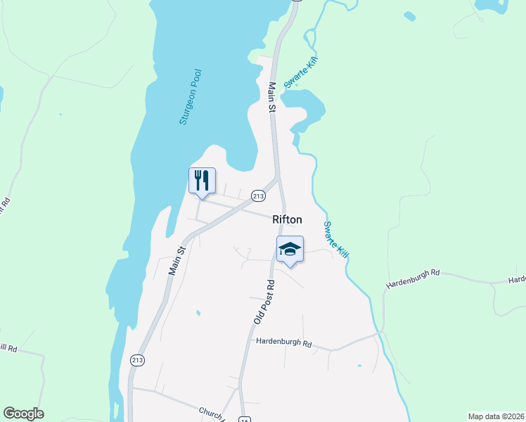 map of restaurants, bars, coffee shops, grocery stores, and more near 12 Maple Street in Ulster Park