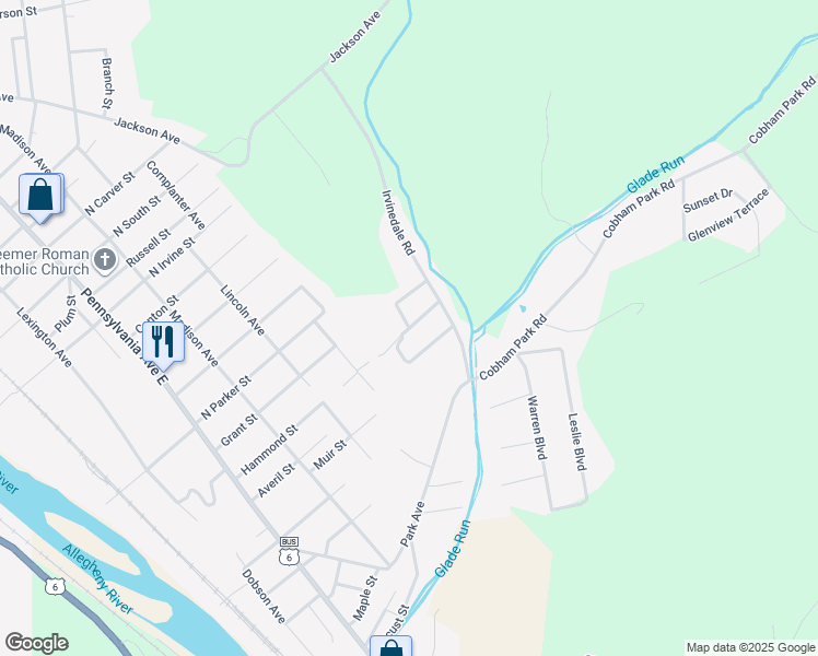 map of restaurants, bars, coffee shops, grocery stores, and more near 34 Pine Wood Lane in Warren