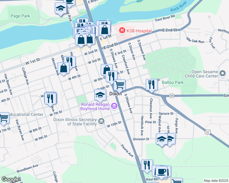 map of restaurants, bars, coffee shops, grocery stores, and more near in 