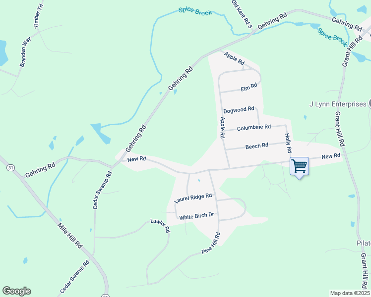 map of restaurants, bars, coffee shops, grocery stores, and more near 146-152 New Road in Tolland