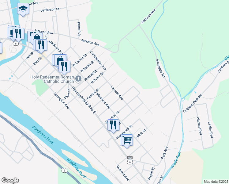 map of restaurants, bars, coffee shops, grocery stores, and more near 123 Dartmouth St in Warren