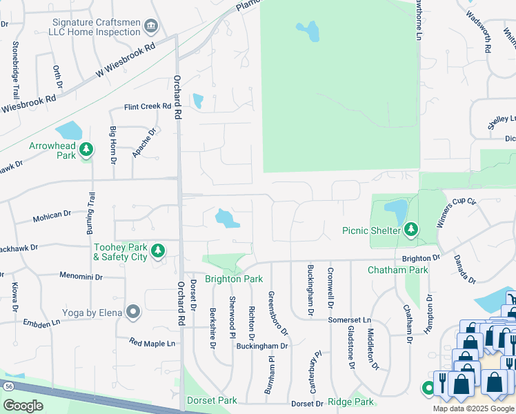 map of restaurants, bars, coffee shops, grocery stores, and more near 1830 Golden Pond Lane in Wheaton