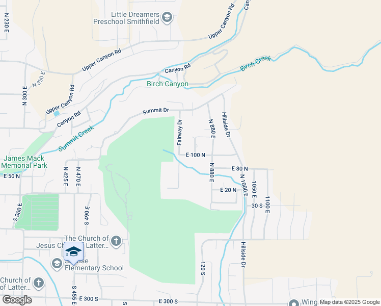 map of restaurants, bars, coffee shops, grocery stores, and more near 815 East 100 North in Smithfield