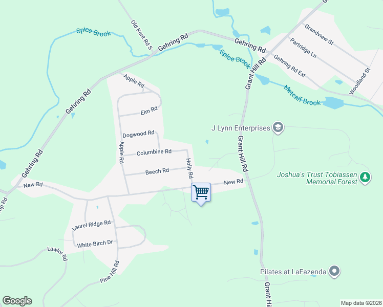 map of restaurants, bars, coffee shops, grocery stores, and more near 30 Holly Road in Tolland