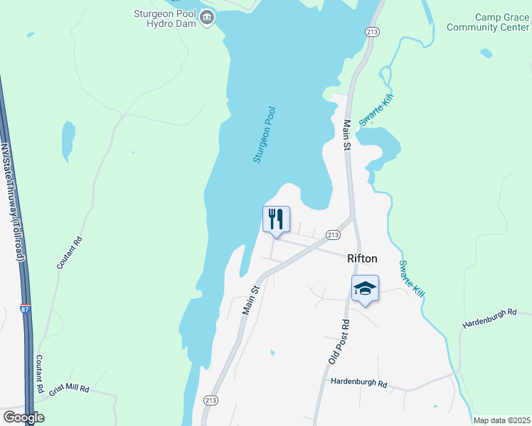 map of restaurants, bars, coffee shops, grocery stores, and more near 28 Lake Shore Drive in Ulster Park