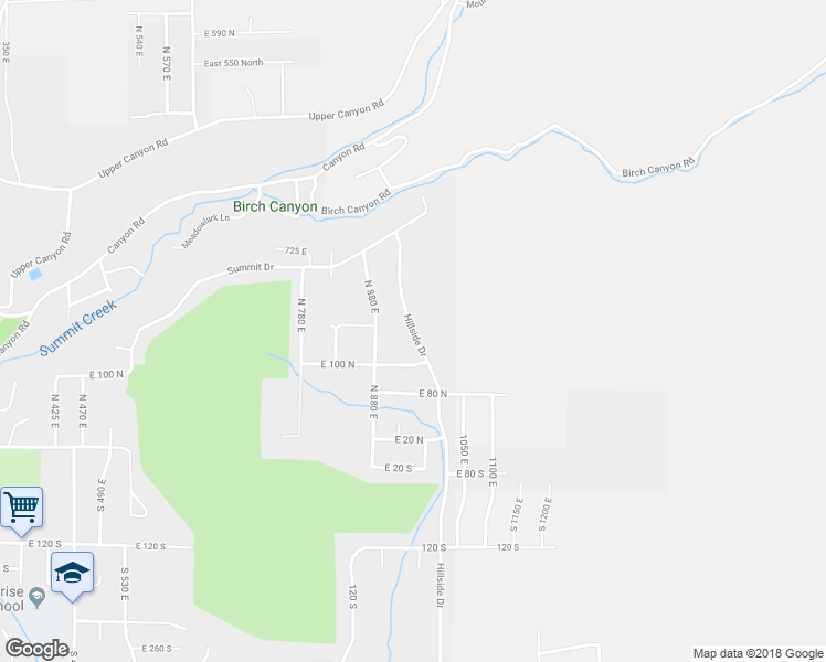 map of restaurants, bars, coffee shops, grocery stores, and more near 150 Hillside Drive in Smithfield