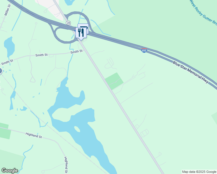 map of restaurants, bars, coffee shops, grocery stores, and more near 506 Wareham Street in Middleborough